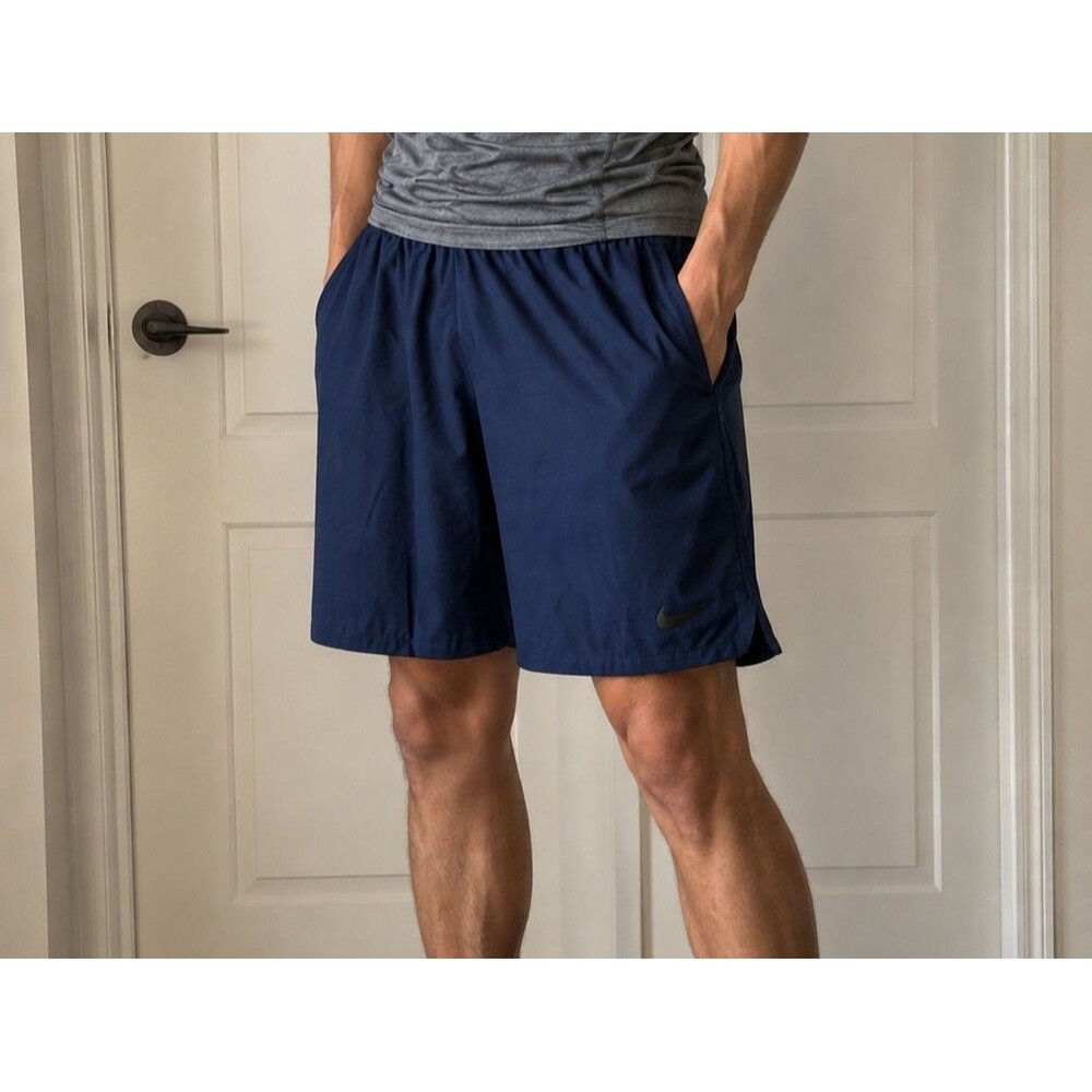 Nike Men's Basketball Shorts Blue Athletic Training Gym Shorts Size L